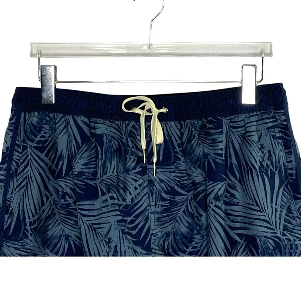 Fair Harbor XL The Anchor Boardshorts Drawstring Blue Floral Travel Resort